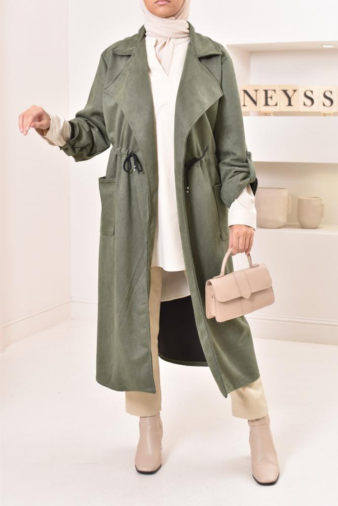 Daliya Suede Trench