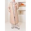 Women's beige reversible Winter parka