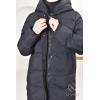 Women's long down jacket black Montreal