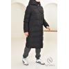 Women's long down jacket black Montreal