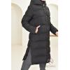 Women's long down jacket black Montreal