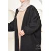 Manteau papillon oversize Saphora noir