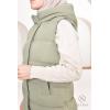 khaki sleeveless down jacket