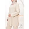 Set für Frauen aus Strick Comfy Beige