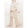 Set für Frauen aus Strick Comfy Beige