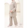 Damen-Set aus Strick Comfy Taupe