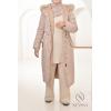 Parka réversible fourrure Beige FEMME