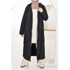 Long fur-lined parka Black