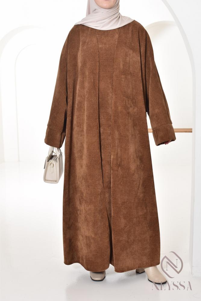 Velvet kimono set Modesty Brown