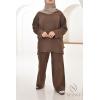 Ensemble femme maille tissée Iconic Chocolat