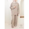 Women's woven knit set Iconic Taupe