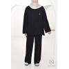 Iconic woven knit set for women Black