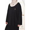 Ensemble tunique et jupe maille tissée Douceur Noir