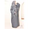 Abaya Dubaï papillon bleu nuit