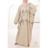 Abaya Dubaï papillon Nejla Crème