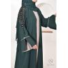 Abaya Dubaï JAWAARA Vert bouteille