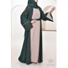 Abaya Dubaï JAWAARA Vert bouteille