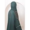 Abaya Dubaï JAWAARA Vert bouteille