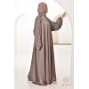 Abaya Dubai Strass Dark Nude Djita