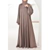 Abaya Dubai Strass Dark Nude Djita