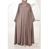 Abaya Dubaï strass Dark Nude Djita