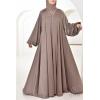 Abaya Dubaï strass Dark Nude Djita