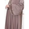 Abaya Dubaï strass Dark Nude Djita