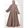 Abaya Dubai Strass Dark Nude Djita