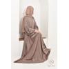 Abaya Dubai Strass Dark Nude Djita