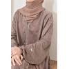 Abaya Dubai rhinestone Dark Nude Djita