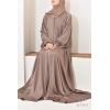 Abaya Dubai Strass Dark Nude Djita