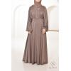 Abaya Dubaï strass Dark Nude Djita