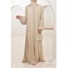 Abaya Dubai rhinestone Dark Nude Djita