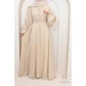 Abaya Dubaï strass HIND Beige