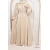 Abaya Dubai rhinestone Dark Nude Djita