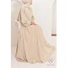 Abaya Dubai rhinestone Dark Nude Djita