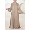 Abaya Dubai rhinestone Djita Nude