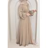 Abaya Dubai rhinestone Djita Nude