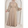 Abaya Dubai rhinestone Djita Nude