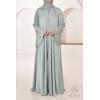 Abaya Dubaï strass Reem Vert d'eau