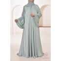 Abaya Dubai Strass Reem Wassergrün