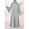 Abaya Dubaï strass Reem Vert d'eau