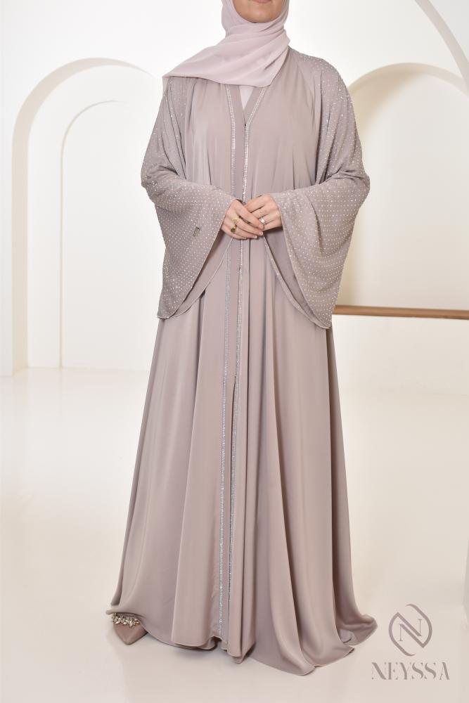 Abaya Dubai Strass Reem Schwarz