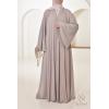 Abaya Dubaï strass Reem Vieux Rose