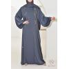 Abaya Dubai Kimono SALIMA grey blue