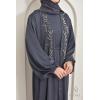 Abaya Dubaï kimono SALIMA Blue grey