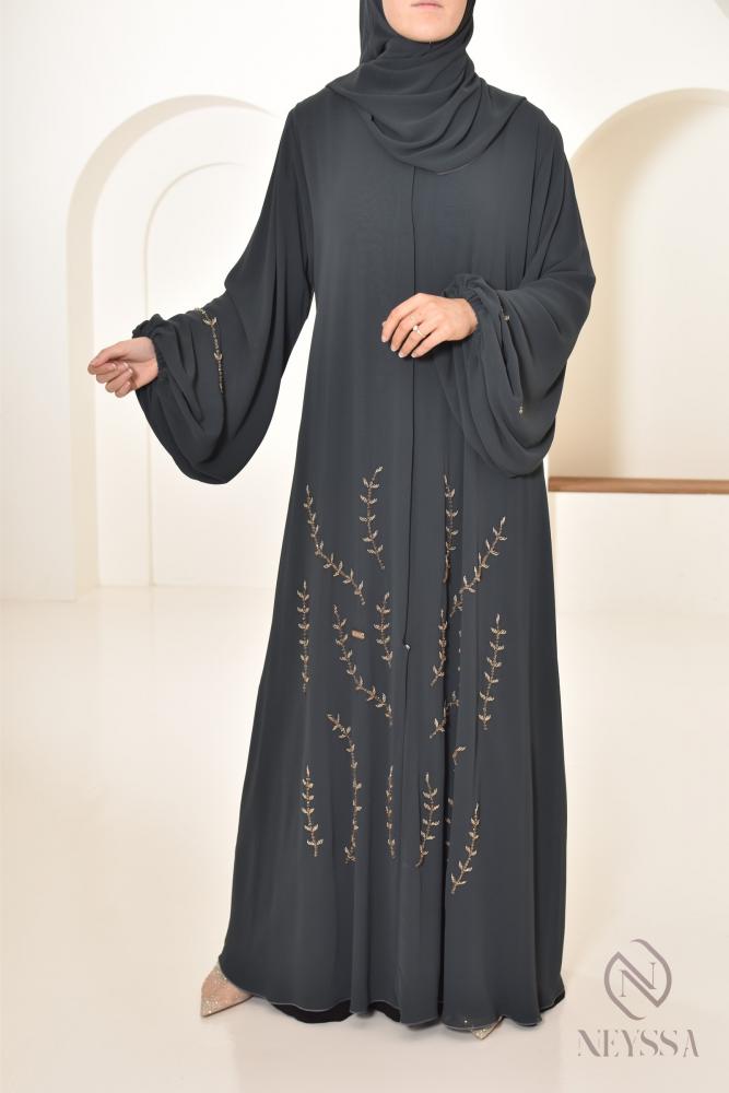 Abaya Dubai NAWANE Graugrün