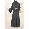 Abaya Dubaï NAWANE green of gray