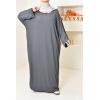 Robe longue jersey côtelé grande taille 