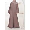 Abaya Dubaï évasée JUMEYRA Dark Nude